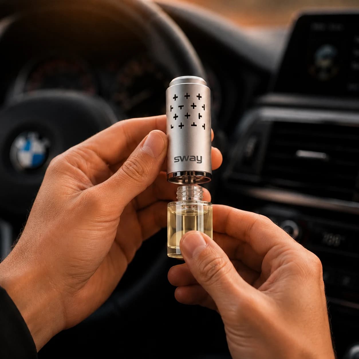 Step 1 — inserting the fragrance cartridge