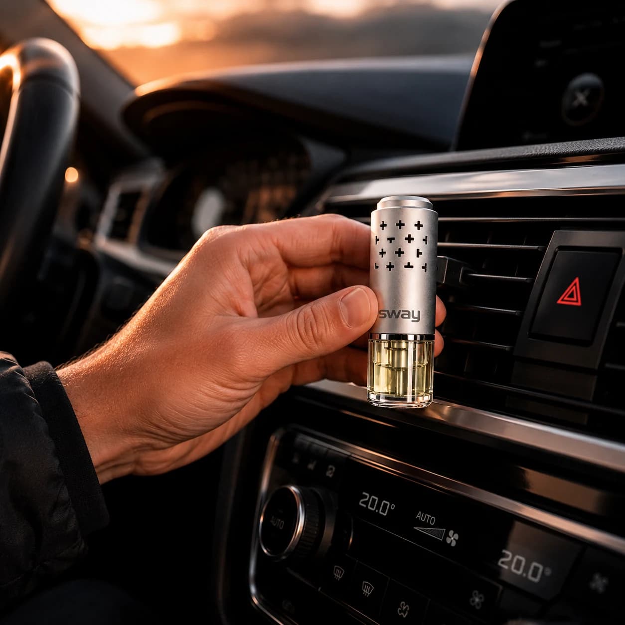 Attaching the Sway diffuser to the magnetic vent clip
